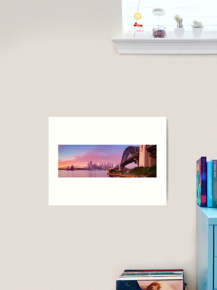 Thumbnail 1 of 3, Art Print, Sydney Harbour Bridge Dawn, New South Wales, Australia designed and sold by Michael Boniwell.