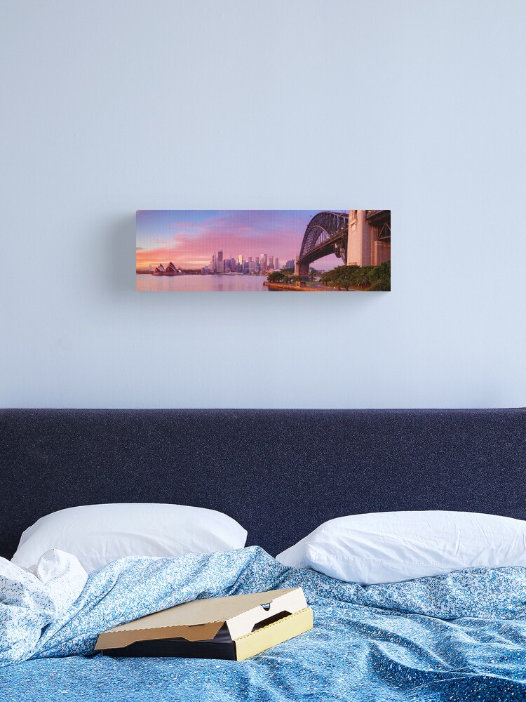 Thumbnail 1 of 3, Canvas Print, Sydney Harbour Bridge Dawn, New South Wales, Australia designed and sold by Michael Boniwell.
