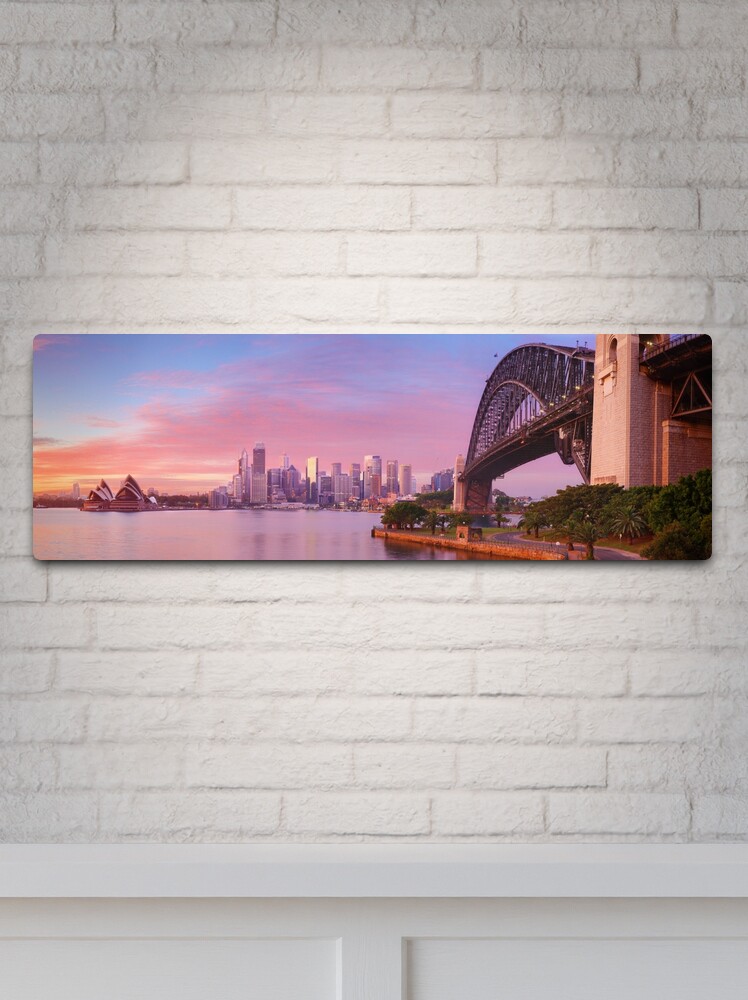 Thumbnail 2 of 4, Metal Print, Sydney Harbour Bridge Dawn, New South Wales, Australia designed and sold by Michael Boniwell.
