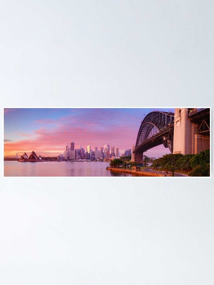 Thumbnail 2 of 3, Poster, Sydney Harbour Bridge Dawn, New South Wales, Australia designed and sold by Michael Boniwell.