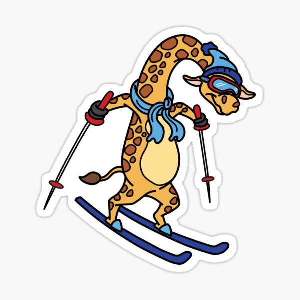 Item preview, Funny Giraffe Go Skiing Shirt Gift For The Winter Holidays designed and sold by Manisma Road.