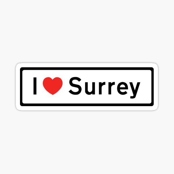 Item preview, I Love Surrey! designed and sold by DoodleDashCollective.