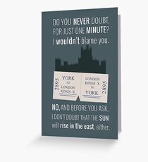 Blue - Downton Abbey Greeting Card