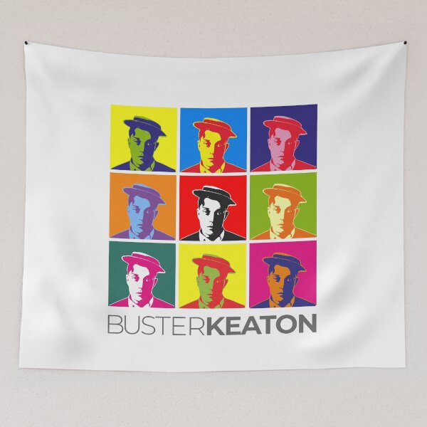 Item preview,  Buster Keaton pop-art portrait poster designed and sold by CMYKStudio.