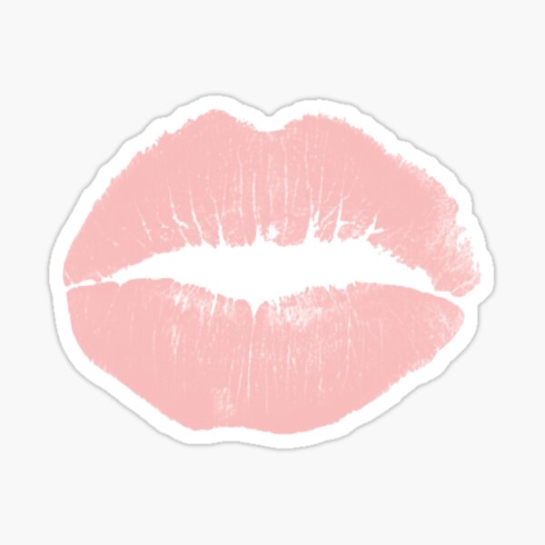 Rosa Kuss Sticker