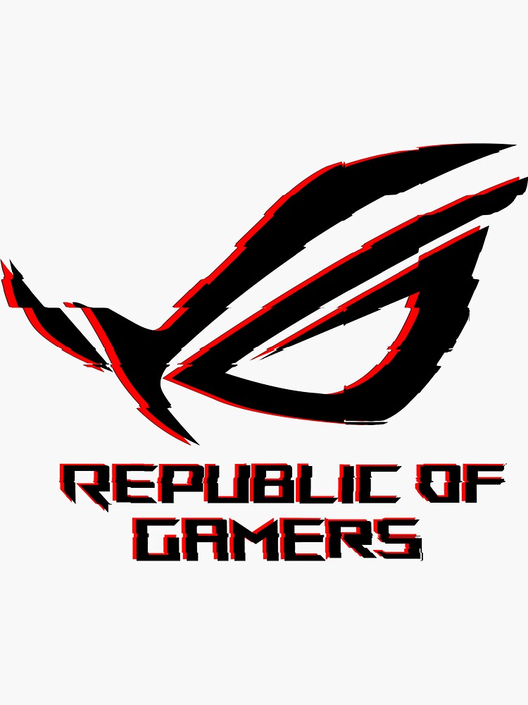 Asus Rog Republic Of Gamers Sticker For Sale By Nanisdafne Redbubble