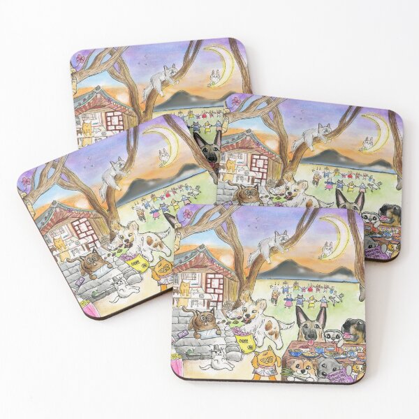Item preview, Korean Chuseok Autumn Festival  designed and sold by HappyPawtraits.