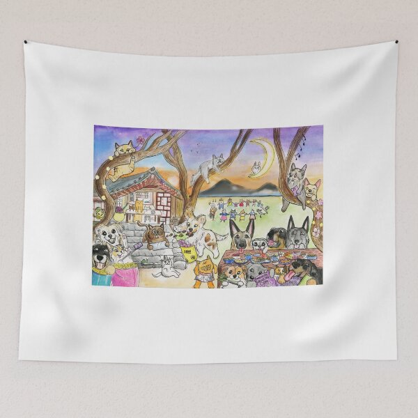 Item preview, Korean Chuseok Autumn Festival  designed and sold by HappyPawtraits.