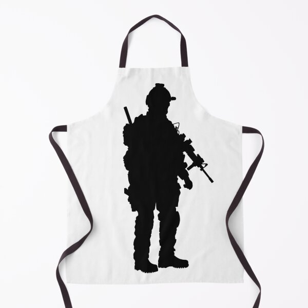 Item preview, Male soldier standing up and in full equipment and armament, fully automatic machine gun in hand such as the special forces, marines army and ksk, GRU, Sajeret. Isolated realistic silhouette designed and sold by Marcin Adrian.