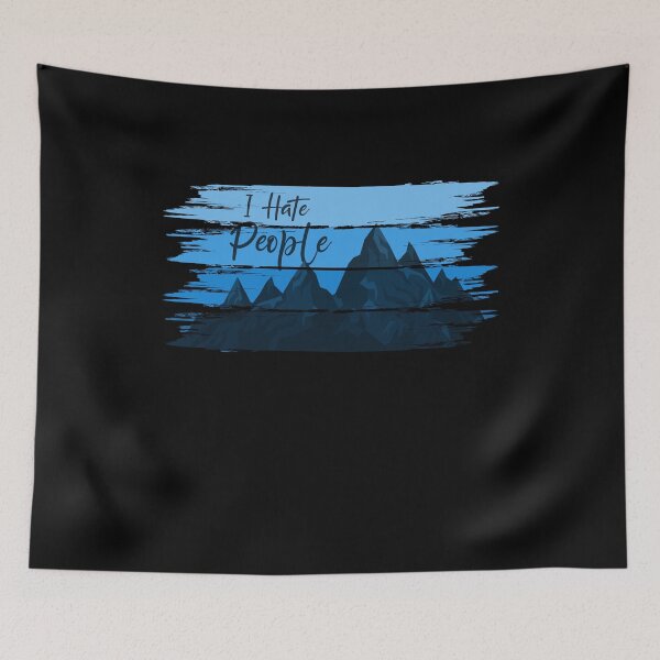 Item preview, Retro Vintage I hate people hate people mountains designed and sold by maddinstgt.
