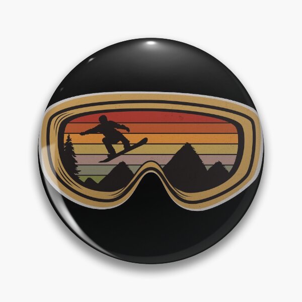Item preview, Retro vintage snowboard ski goggles with snowboarder designed and sold by maddinstgt.