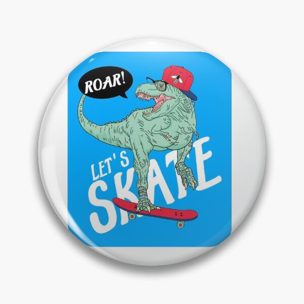 Artikelvorschau, Skateboarding Dinosaurier - Blau entworfen und verkauft von ElleBeeCreation.