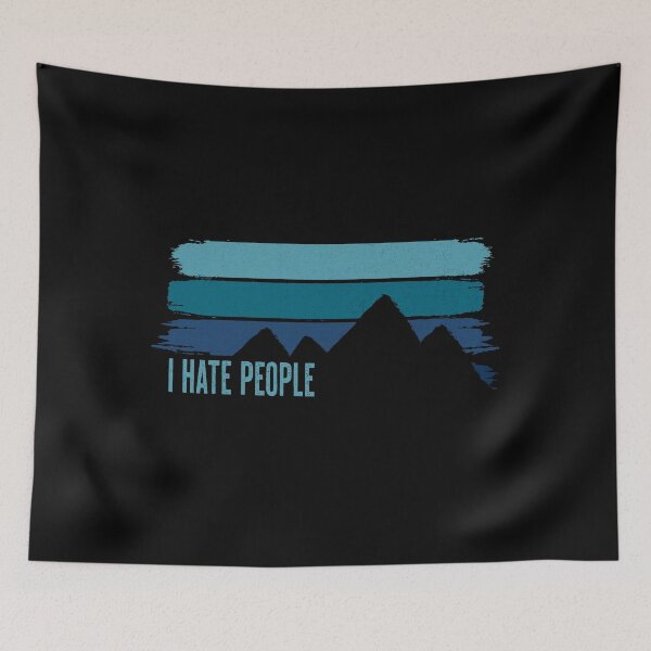 Item preview, Retro Vintage I hate people hate people mountains designed and sold by maddinstgt.