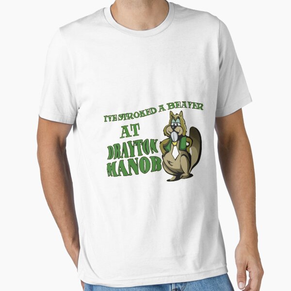 Vista previa del artículo con la obra «Acaricié un castor en Drayton Manor», diseñado y vendido por AwaydayApparel.