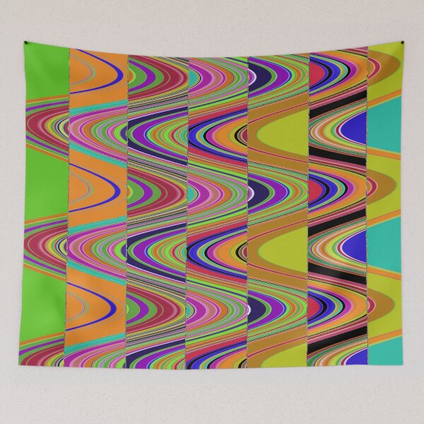 Item preview, Vertical Multi Feeling Groovy Waves  designed and sold by AMGImpressions.