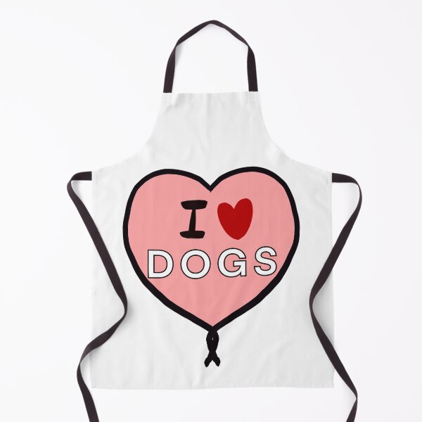 Item preview, I love dogs in heart shape for dog lovers designed and sold by Artonmytee.