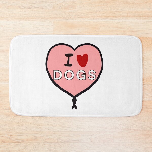 Item preview, I love dogs in heart shape for dog lovers designed and sold by Artonmytee.