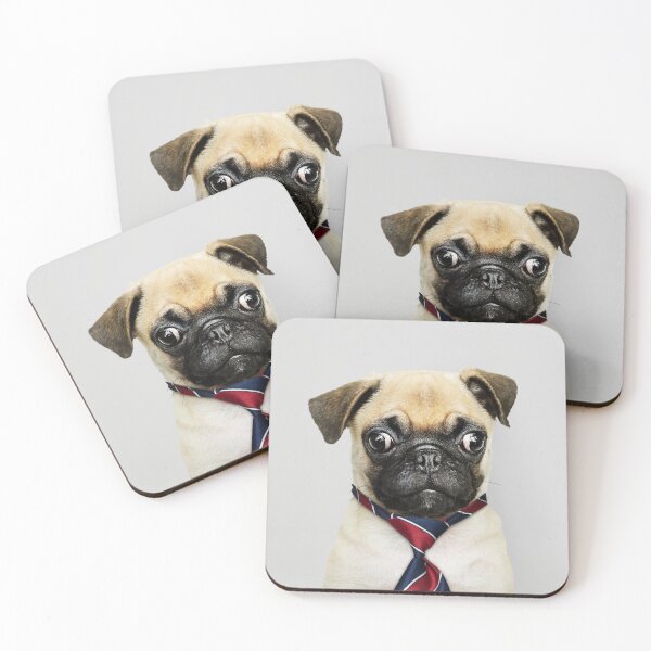 Item preview, Cute Pug Red & Blue Tie designed and sold by Borislav Shekerdzhiyski.