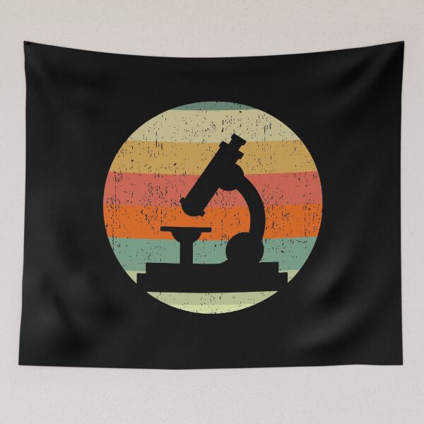 Item preview, TEXTURED RETRO SUNSET MICROSCOPE SCIENCE designed and sold by Hippiesole.