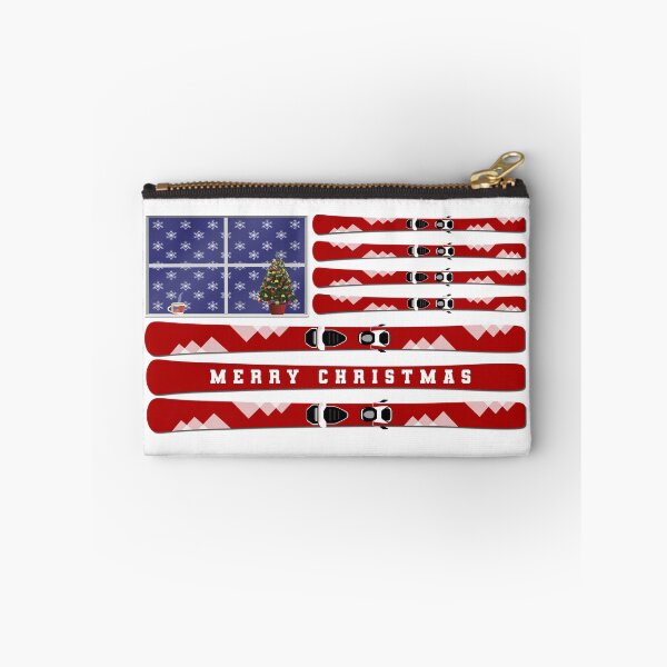 Item preview, Christmas Skis and Snow USA Flag | White Background  designed and sold by hirokino.