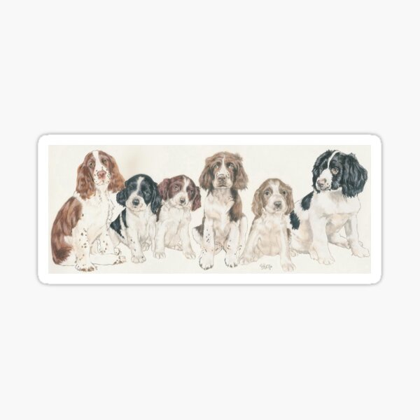 English Springer Spaniel Puppies Sticker
