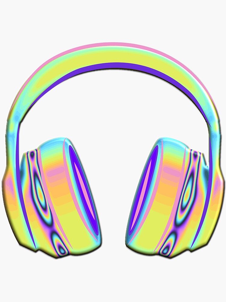 Thumbnail 3 of 3, Sticker, Yellow Headphones  designed and sold by dinaaaaaah.
