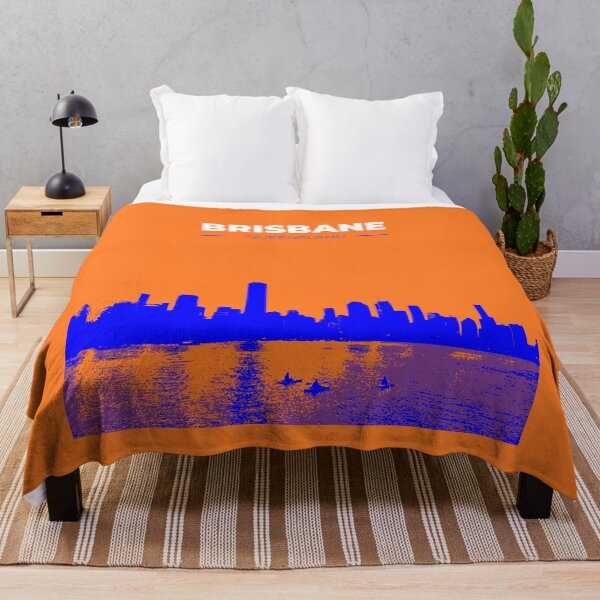 Item preview, Skyline, cityscape poster of Brisbane (orange) designed and sold by CMYKStudio.