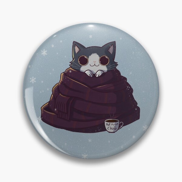 Item preview, Acogedor gatito de invierno en una bufanda enorme designed and sold by Think-Kitten.