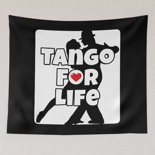 Item preview, Dancers Tango for Life Black and White Artwork with Heart designed and sold by infinitetango.