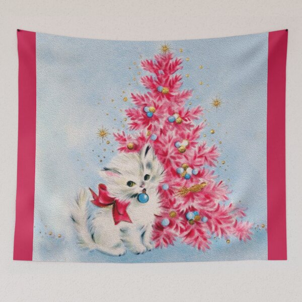 Item preview, Retro Christmas, Vintage Christmas Kitten designed and sold by DigitalEffects.