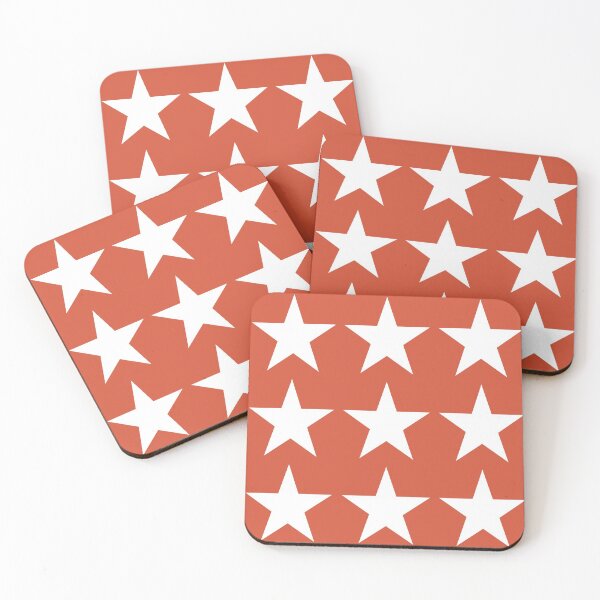 Item preview, Large WHITE and TENNIS COURT CLAY STARS  designed and sold by RachelMacht.