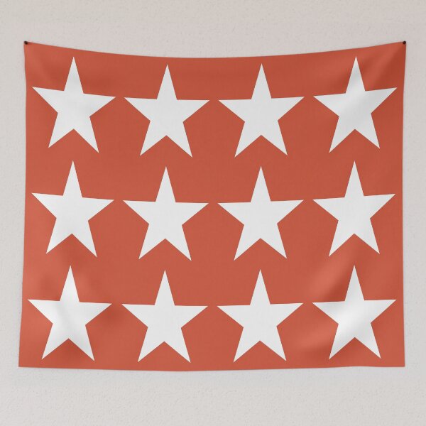 Item preview, Large WHITE and TENNIS COURT CLAY STARS  designed and sold by RachelMacht.