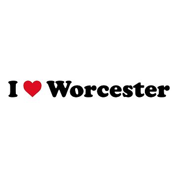 Artwork thumbnail, I Love Worcester by Novel Gifts