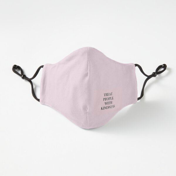 pink Treat people with kindness mask Fitted 3-Layer