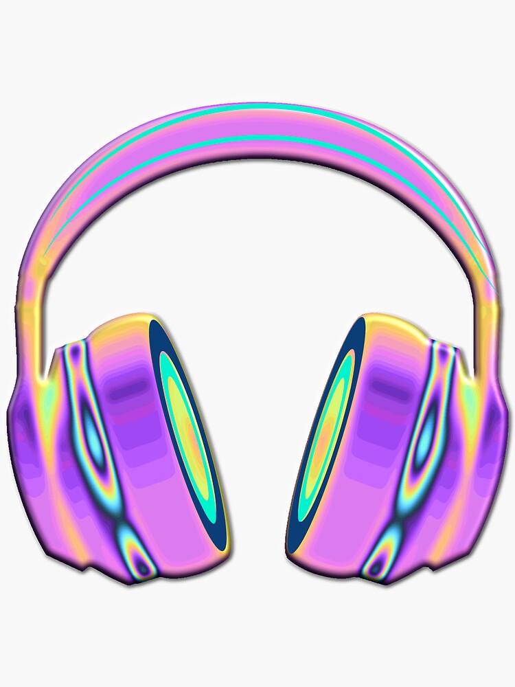 Thumbnail 3 of 3, Sticker, Magenta Headphones designed and sold by dinaaaaaah.