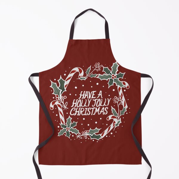 Item preview, Have a Holly Jolly Christmas Candy Cane and Holly Wreath Lettering Digital Illustration designed and sold by AlmightyClaire.