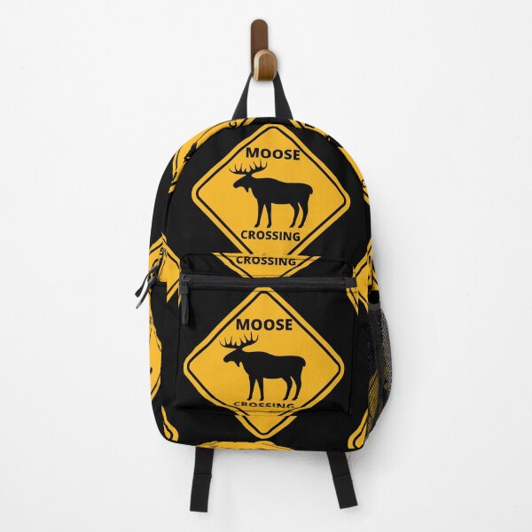 Item preview, Moose crossing Caution, WANDERLUST, hiking and trekking gift designed and sold by AmazingEcraft.