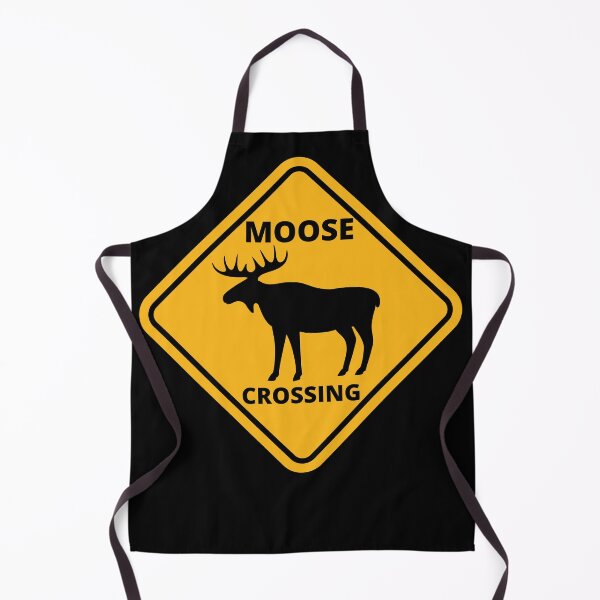 Item preview, Moose crossing Caution, WANDERLUST, hiking and trekking gift designed and sold by AmazingEcraft.