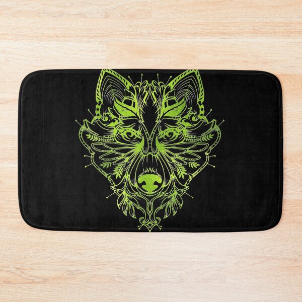Item preview, Lime Green Wolf Face designed and sold by Paulele.