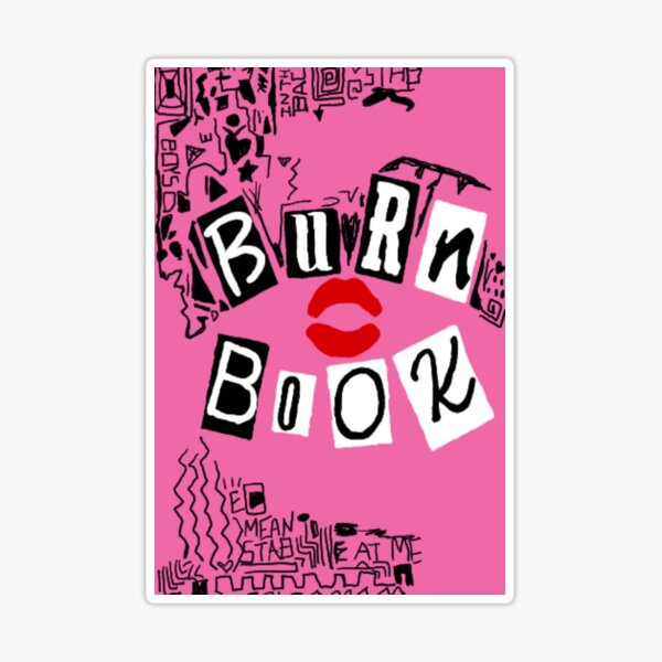 Burn Book Sticker for Sale by art-by-maddie