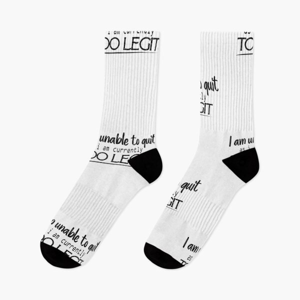 Item preview, I am unable to quit as i am currently too legit, motivation, Unisex Shirt - Funny T Shirt - Yoga Tank Top designed and sold by laxydesign.