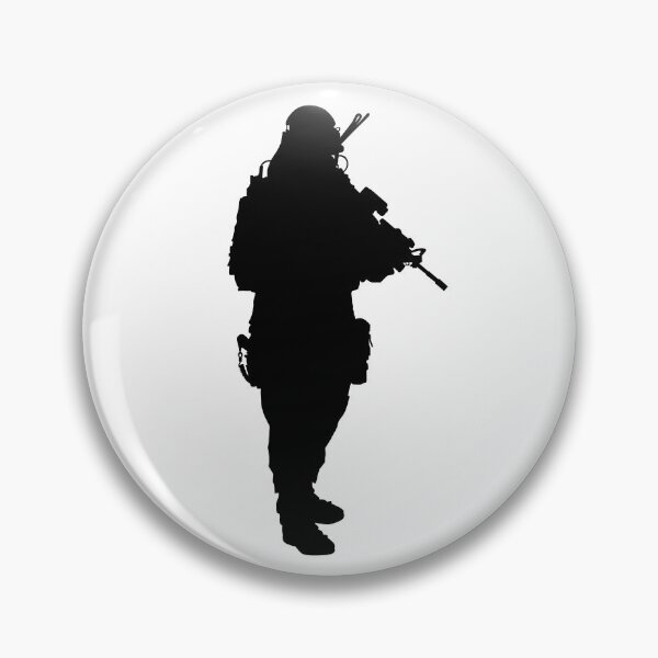 Item preview, Male soldier standing up and in full equipment and armament, fully automatic machine gun in hand such as the special forces, marines army and ksk, GRU, Sajeret. Isolated realistic silhouette designed and sold by Marcin Adrian.