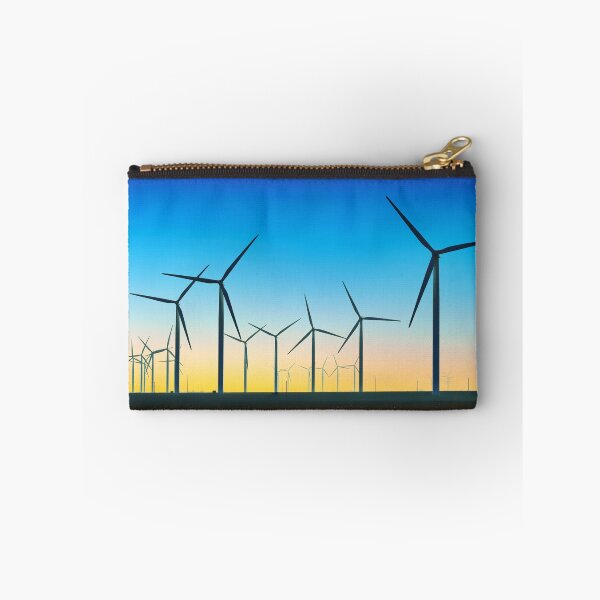 Item preview, Wind Turbine Field Blue Sunset designed and sold by Rivercoatl.