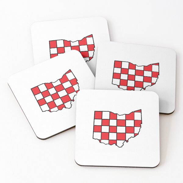 Item preview, Ohio Grid - Red & White designed and sold by KurtzyDesigns.