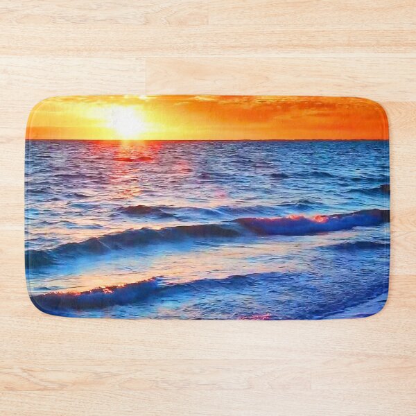 Item preview, Ocean Blue Waves Sunset designed and sold by Schmohawk72.