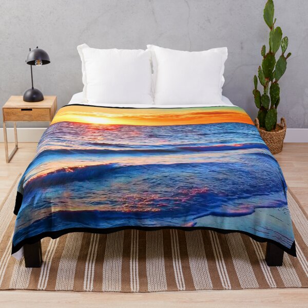 Item preview, Ocean Blue Waves Sunset designed and sold by Schmohawk72.