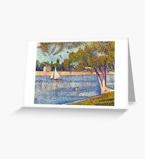 Georges Seurat The Seine and la Grande Jatte - Springtime Greeting Card
