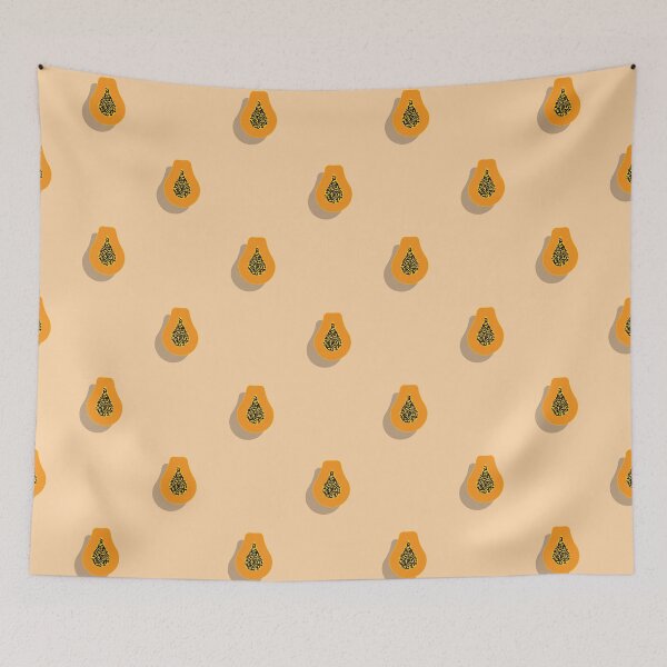 Item preview, Papaya halves pattern on a pale orange background designed and sold by acidmit.