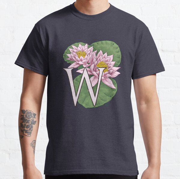 W is for Water Lily floating Classic T-Shirt