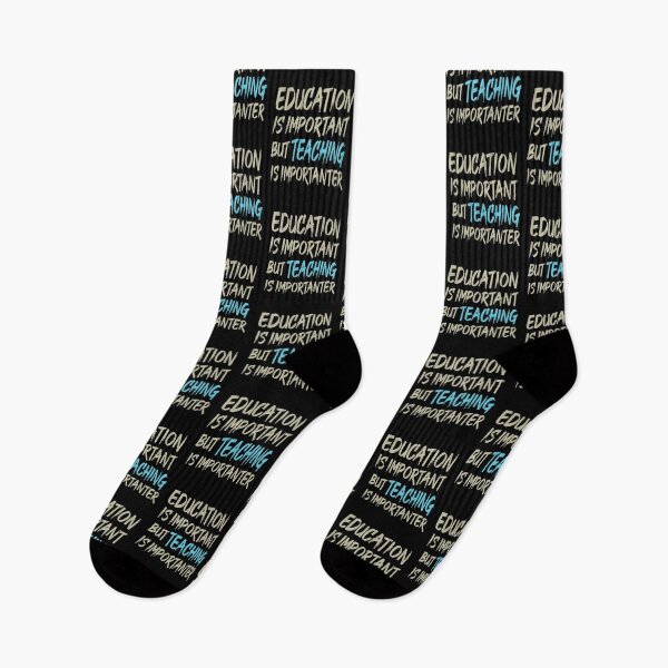 Item preview, Education Is Important But Teaching Is Importanter, Cute Funny Gift Idea For Teacher And Teaching lovers designed and sold by awesomedraw.